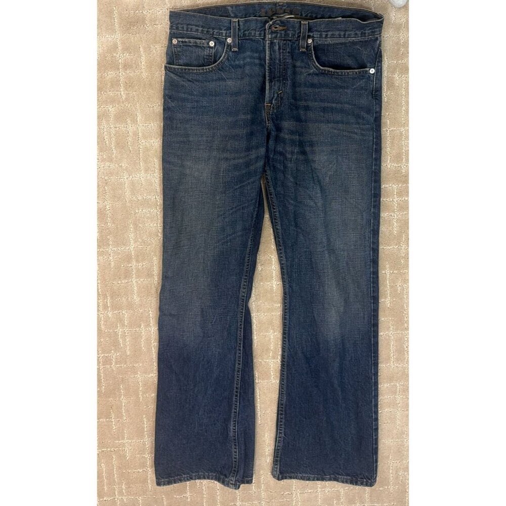 Levi's 527 Low Boot Cut Jeans Mens 32x30 Dark Wash Blue Denim 100% Cotton